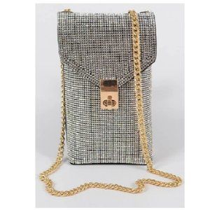 Clear Rhinestone Mini Cross Body Bag Women Fashion
